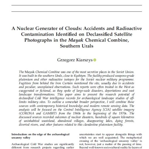 A Nuclear Generator of Clouds: Accidents and Radioactive Contamination....